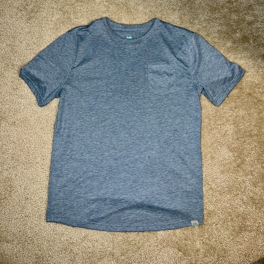 Myles Apparel Men’s Pocket Tee - Large - Heather Indigo